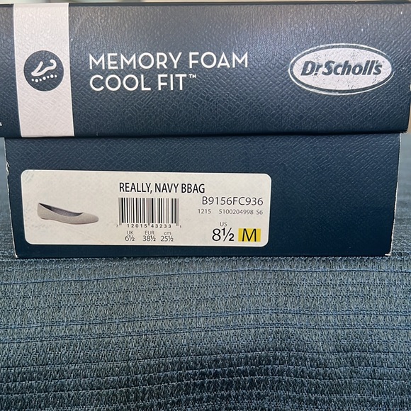 Dr. Scholl’s Memory Foam Cool Fit Navy Checkered Flat, 8.5M - Picture 4 of 4